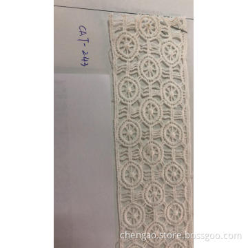 Three Circles Trims Polyester Embroider Fabric